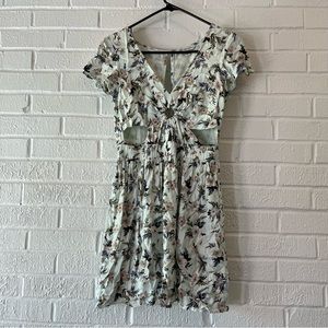 American Eagle Floral Cut Out Dress
